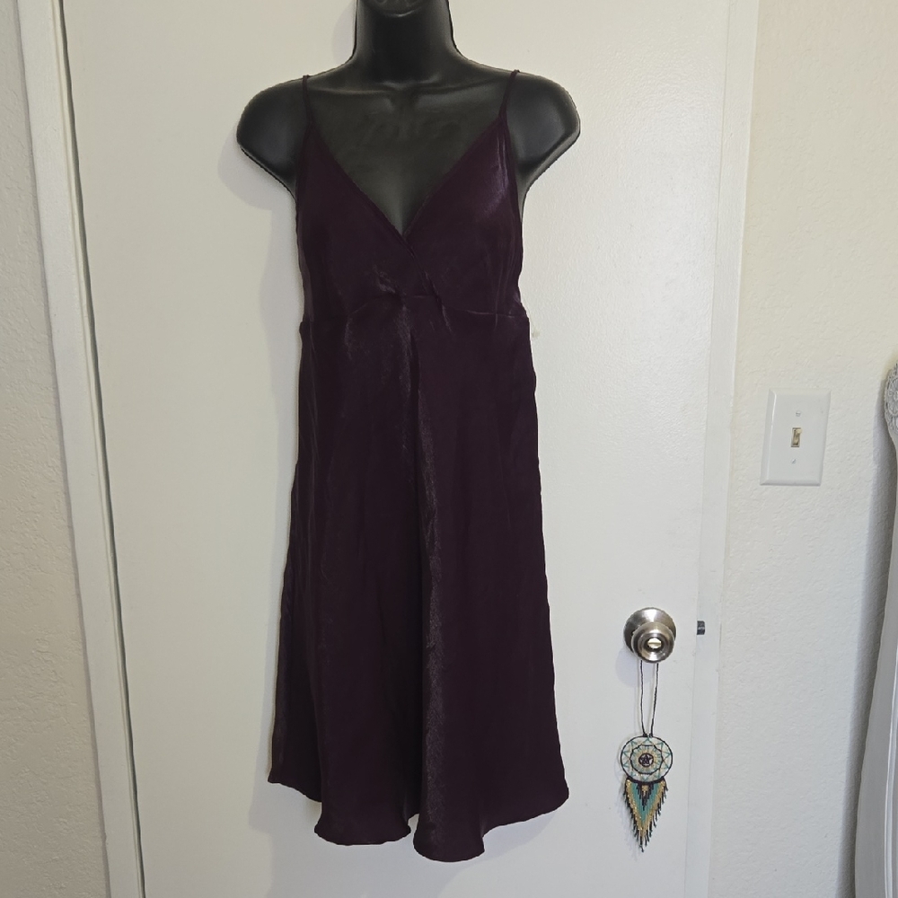 Private Luxuries Purple Shimmer Slip Dress